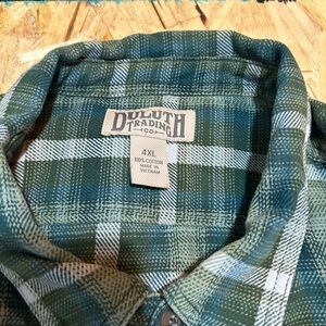 Duluth Trading Co Green Plaid Men's Heavy Shirt/Jacket